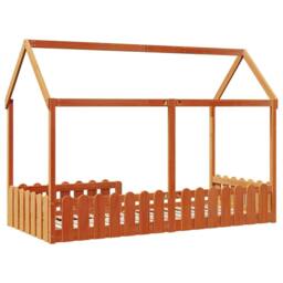 Berkfield Home Kids' House Bed Frame without Mattress Wax Brown 90x200 cm - thumbnail 6