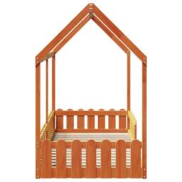 Berkfield Home Kids' House Bed Frame without Mattress Wax Brown 90x200 cm - thumbnail 5