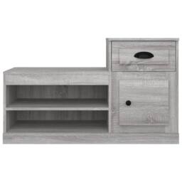 Berkfield Home Shoe Cabinet Grey Sonoma 100x42x60 cm Engineered Wood - Size: 100 x 42 x 60 cm - thumbnail 6