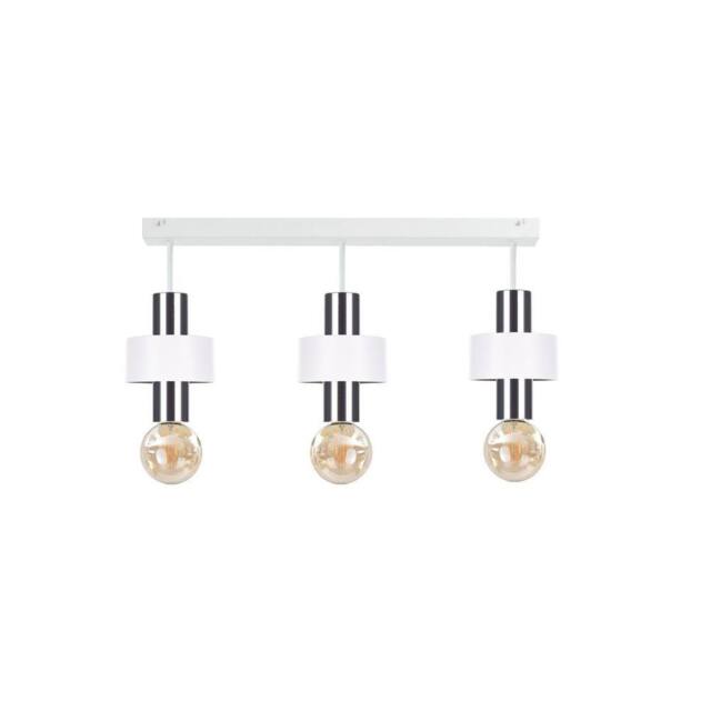Netlighting Unica Ceiling Spotlight Bar White Silver 60cm 3x E27