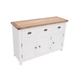 Cabinet Bits Lovere Off-White 3 Drawer 3 Door Sideboard Brass Cup Handle - thumbnail 3