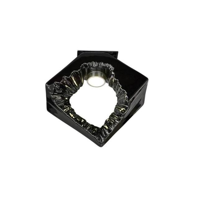 Netlighting Salvio Ceramic Ceiling Square Sculpture 1 x 3W LED Chrome Black - image 1