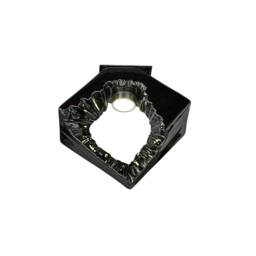 Netlighting Salvio Ceramic Ceiling Square Sculpture 1 x 3W LED Chrome Black - thumbnail 1