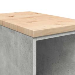 Berkfield Home Garage Storage Cabinet Concrete Grey 30x51x85 cm Solid Wood Pine - Size: 30 x 51 x 85 cm - thumbnail 8