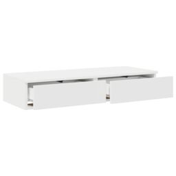Berkfield Home White Bed Drawers - 90x36.5x16.5 cm - Made from Engineered Wood - thumbnail 5