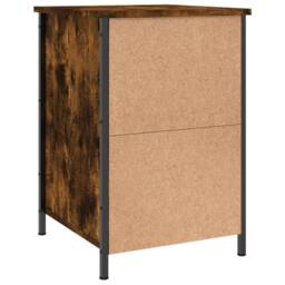 Berkfield Home Bedside Cabinet Smoked Oak 40x42x60 cm Engineered Wood in Brown - Size: 40 x 42 x 60 cm - thumbnail 8