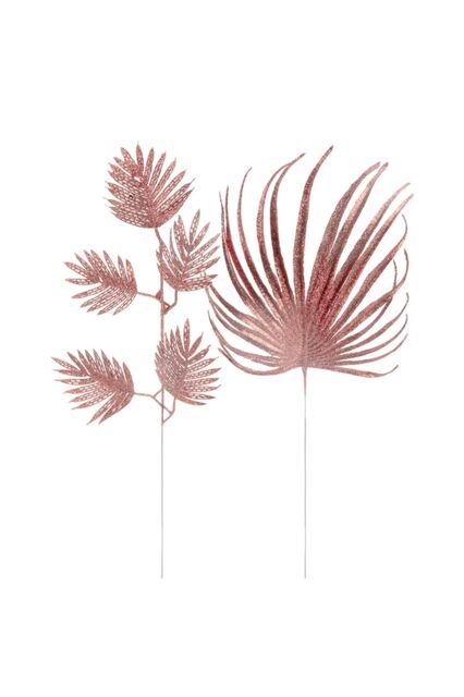 VFM e-Store Glitter Spruce Leaf Xmas Assorted Designs Rose Gold - image 1