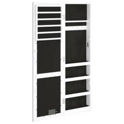 Berkfield Home Mirror Jewellery Cabinet with LED Lights Wall Mounted White - thumbnail 8