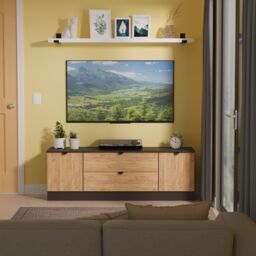 Ready Assembled 2 U Norway 2 Door 2 Drawer Superwide TV Unit (Ready Assembled) in Dark Grey - thumbnail 1