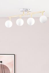 BHS Lighting Lott Spotlight Bar Ceiling Light in Gold - thumbnail 4