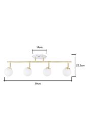 BHS Lighting Lott Spotlight Bar Ceiling Light in Gold - thumbnail 5