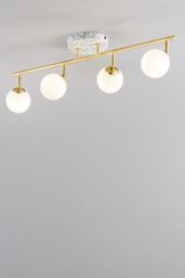 BHS Lighting Lott Spotlight Bar Ceiling Light in Gold - thumbnail 1