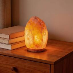 Myga Himalayan Salt Lamp in Pale Orange - Size: Medium - thumbnail 5