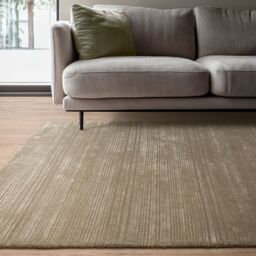 The Rug Shop UK Green Handmade Wool Modern Plain Striped Easy To Clean Area Rug - Size: 160 cm x 230 cm