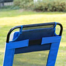 EONLION Garden Chairs Set of 2 Folding Camping Chair in Blue - Size: 100 cm - thumbnail 4