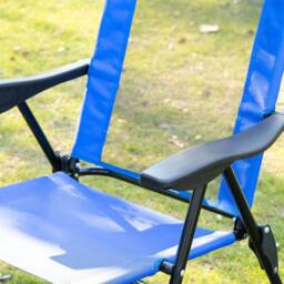 EONLION Garden Chairs Set of 2 Folding Camping Chair in Blue - Size: 100 cm - thumbnail 5
