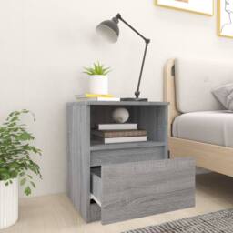 Berkfield Home Bedside Cabinet Grey Sonoma 40x40x50 cm Engineered Wood - Size: 40 x 40 x 50 cm - thumbnail 6