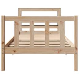Berkfield Home Beautiful Bed Frame without Mattress 90x190 cm Single Solid Wood Pine in Light Brown - thumbnail 4