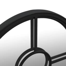 Berkfield Home Mirror Black 40x4 cm Iron Round for Indoor Use - thumbnail 5