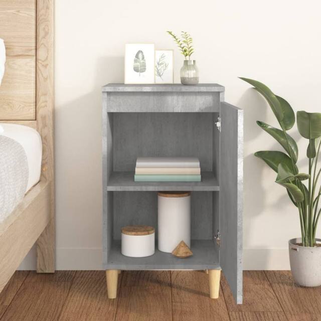 Berkfield Home Classic Bedside Cabinet Concrete Grey 40x35x70 cm Engineered Wood - Size: 40 x 35 x 70 cm - image 1