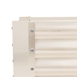 Harbour Housewares Raised Garden Beds - 2x Rectangular Bottomless Galvanised Steel Planter 120 x 60cm in Ivory - Size: 120 x 60 cm - thumbnail 4