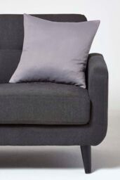 Homescapes Herringbone Cushion Cover in Grey - Size: 45 cm x 45 cm - thumbnail 2