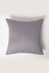 Homescapes Herringbone Cushion Cover in Grey - Size: 45 cm x 45 cm