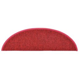 Berkfield Home Carpet Stair Treads 15 pcs Bordeaux Red 56x17x3 cm - Size: Medium - thumbnail 6