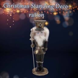 VFM e-Store Christmas Nutcracker Decoration 41cm x 13cm Black X 1 - Size: 41 cm x 13 cm - thumbnail 3