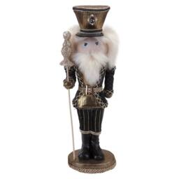 VFM e-Store Christmas Nutcracker Decoration 41cm x 13cm Black X 1 - Size: 41 cm x 13 cm
