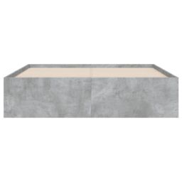 Berkfield Home Bed Frame with Drawers without Mattress Concrete Grey 135x190 cm Double - thumbnail 6