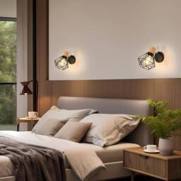 Goeco Pack of 2 Wall Light, Industrial Vintage Wall light, 360° Adjustable in Black - thumbnail 5