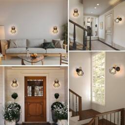 Goeco Pack of 2 Wall Light, Industrial Vintage Wall light, 360° Adjustable in Black - thumbnail 9