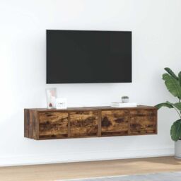 Berkfield Home TV Cabinets 2 pcs Smoked Oak 60x31x25.5 cm Engineered Wood in Brown - thumbnail 1