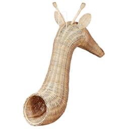 Wyld and Coco Handmade Natural Rattan Giraffe Wall Decor - thumbnail 5