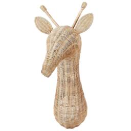 Wyld and Coco Handmade Natural Rattan Giraffe Wall Decor - thumbnail 2