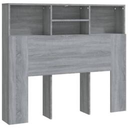 Berkfield Home Headboard Cabinet Grey Sonoma 120x19x103.5 cm - thumbnail 3