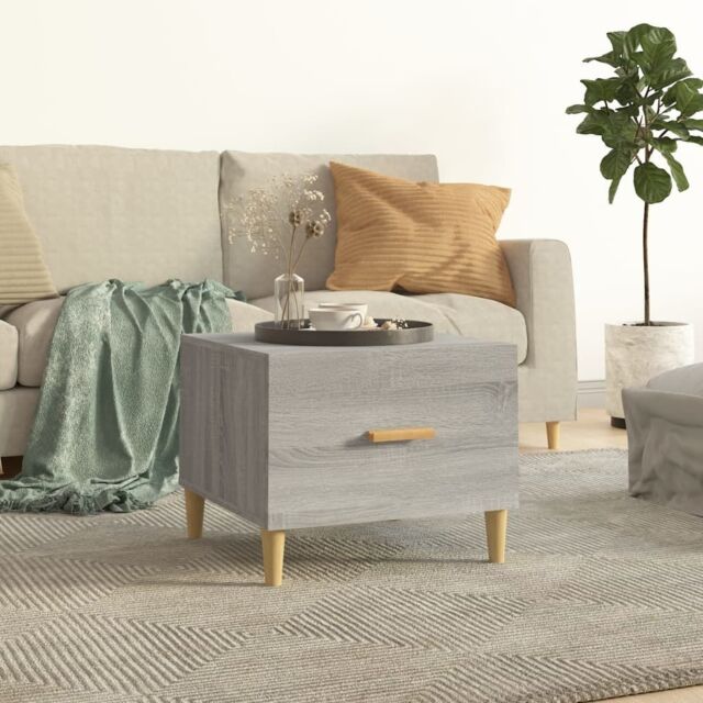 Berkfield Home Coffee Table Grey Sonoma 50x50x40 cm Engineered Wood - Size: 50 x 50 x 40 cm - image 1