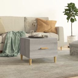 Berkfield Home Coffee Table Grey Sonoma 50x50x40 cm Engineered Wood - Size: 50 x 50 x 40 cm - thumbnail 1