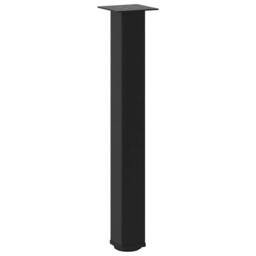 Berkfield Home Coffee Table Legs 4 pcs Black 72-74 cm Steel - thumbnail 4