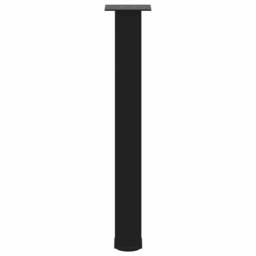Berkfield Home Coffee Table Legs 4 pcs Black 72-74 cm Steel - thumbnail 6