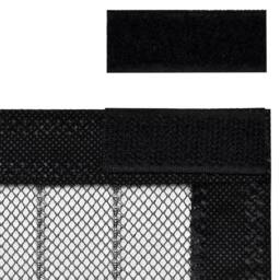 Berkfield Home Insect Door Curtains 2 pcs with Magnet Blocks Black 220x130 cm - thumbnail 7