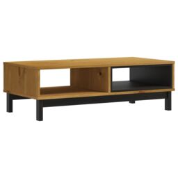 Berkfield Home Coffee Table FLAM 100x50x32.5 cm Solid Wood Pine in Brown - thumbnail 6