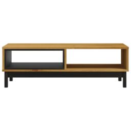 Berkfield Home Coffee Table FLAM 100x50x32.5 cm Solid Wood Pine in Brown - thumbnail 4