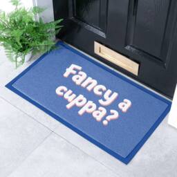 Artsy Mats Fancy a Cuppa Doormat - Size: 40 cm x 70 cm - thumbnail 1