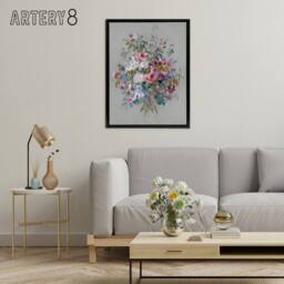 "Artery8 Renoir Bouquet Of Roses 1879 Framed Canvas Wall Art Print - Size: W12"" x H16""" - thumbnail 3