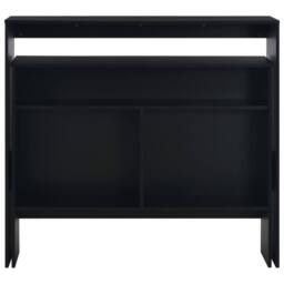 Berkfield Home Decorative Bar Table with 2 Table Tops Black 130x40x120 cm - Size: 130 x 40 x 120 cm - thumbnail 4