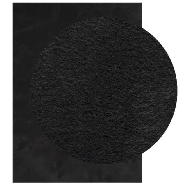 Berkfield Home Rug HUARTE Short Pile Soft & Washable Black 160x230 cm - Size: Medium - image 1