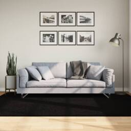 Berkfield Home Rug HUARTE Short Pile Soft & Washable Black 160x230 cm - Size: Medium - thumbnail 2