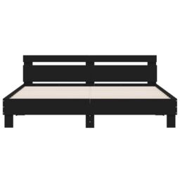 Berkfield Home Bed Frame without Mattress Black 180x200 cm Super King - thumbnail 5